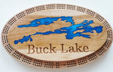 2 Piece Custom Cribbage Board Game with Resin Inlay Order Page