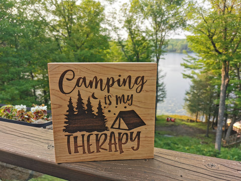 Camping Is My Therapy Sign