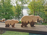 Bear - Woodburned Evergreen Sculpture