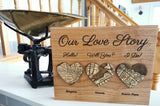 Our Love Story Map Wall Art Sign / Shelf Sitter