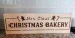 Mrs. Claus Christmas Bakery Sign