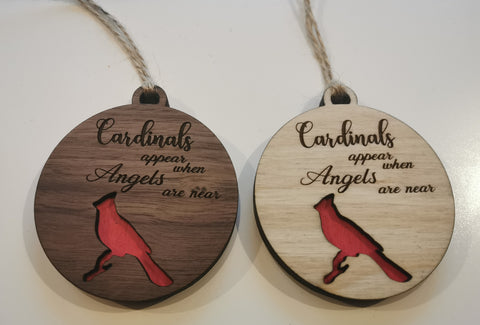 2 Layer Cardinal Ornaments