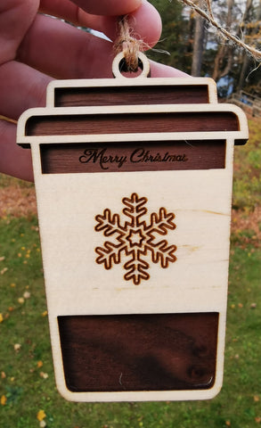 2 Layer Coffee Cup Ornament