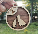 Dog and Cat Together Ornament