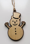 Reindeer or Snowman 2 Layer Ornaments