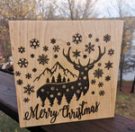 Merry Christmas Reindeer Sign