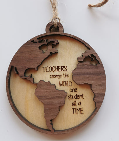 Teacher World Ornament
